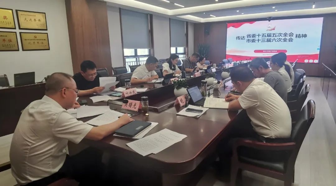 市醫(yī)保局黨組（擴大）會議傳達學習貫徹省委、市委全會精神